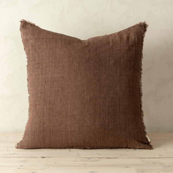 Lina Linen Cushion 24x24 | Mocha
