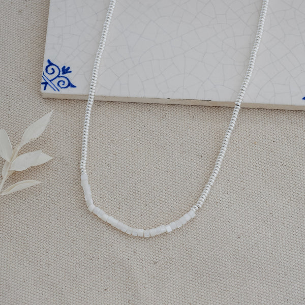 Dax Necklace | Silver & Mother Of Pearl
