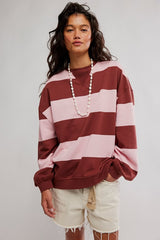 Classic Stripe Crew Wide | Strawberry Wine Combo