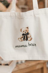 Printed Canvas Tote Bag | Mama Bear