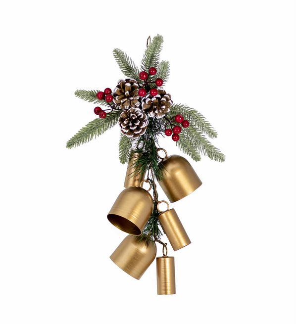 Bells & Greenery Door Hanger