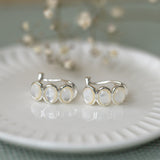 Essence Hoops | Silver/Mother of Pearl
