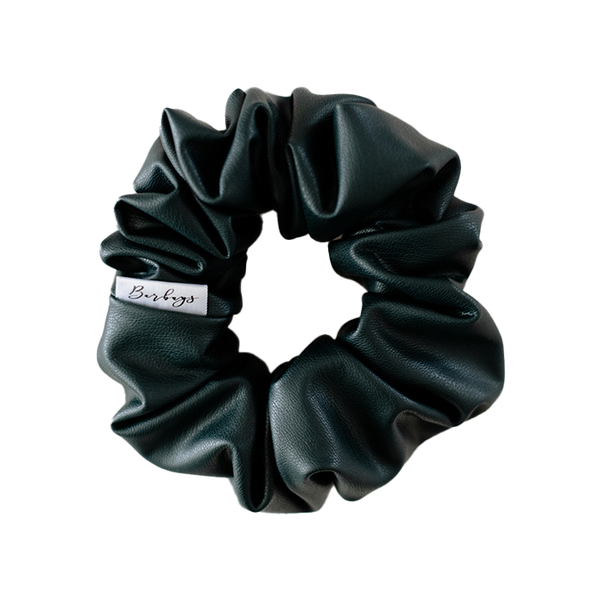 Barbays Leatherette Scrunchie | Evergreen