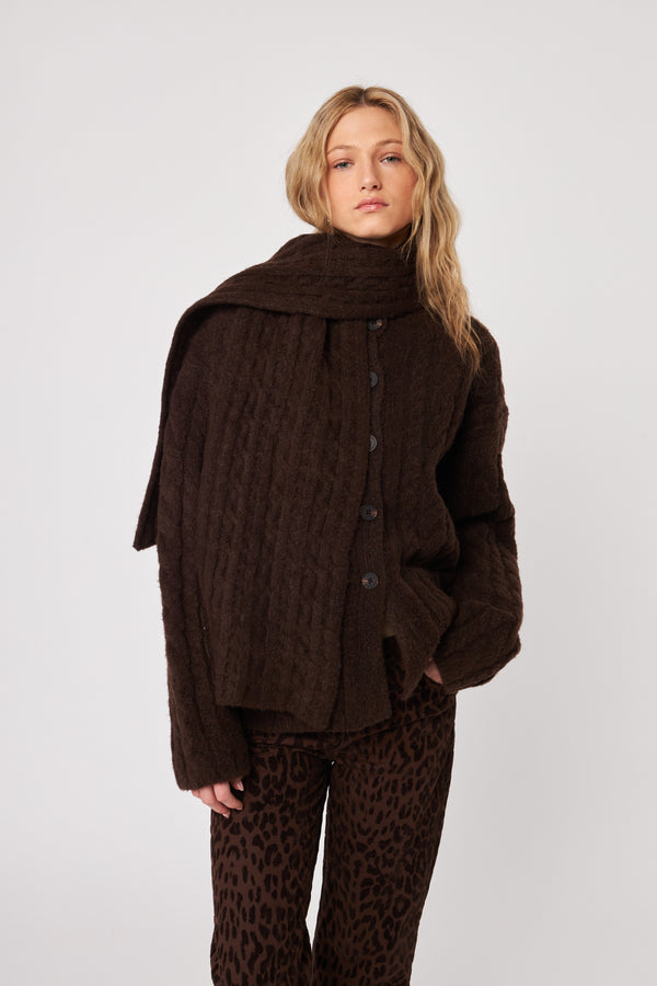 Zaire Cardigan | Espresso