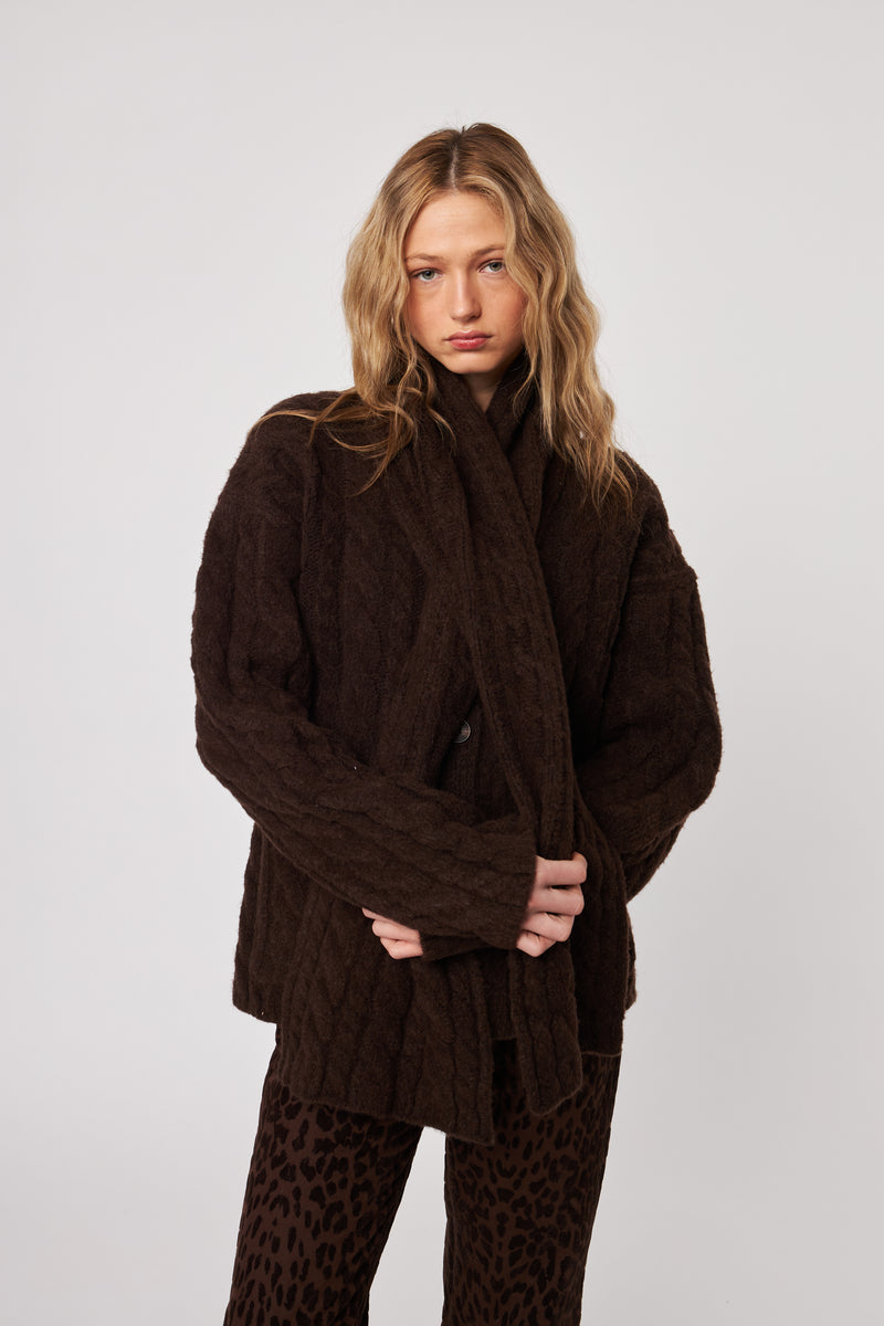 Zaire Cardigan | Espresso