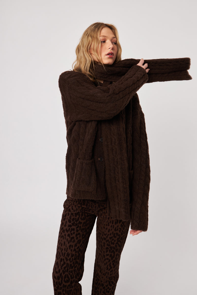 Zaire Cardigan | Espresso
