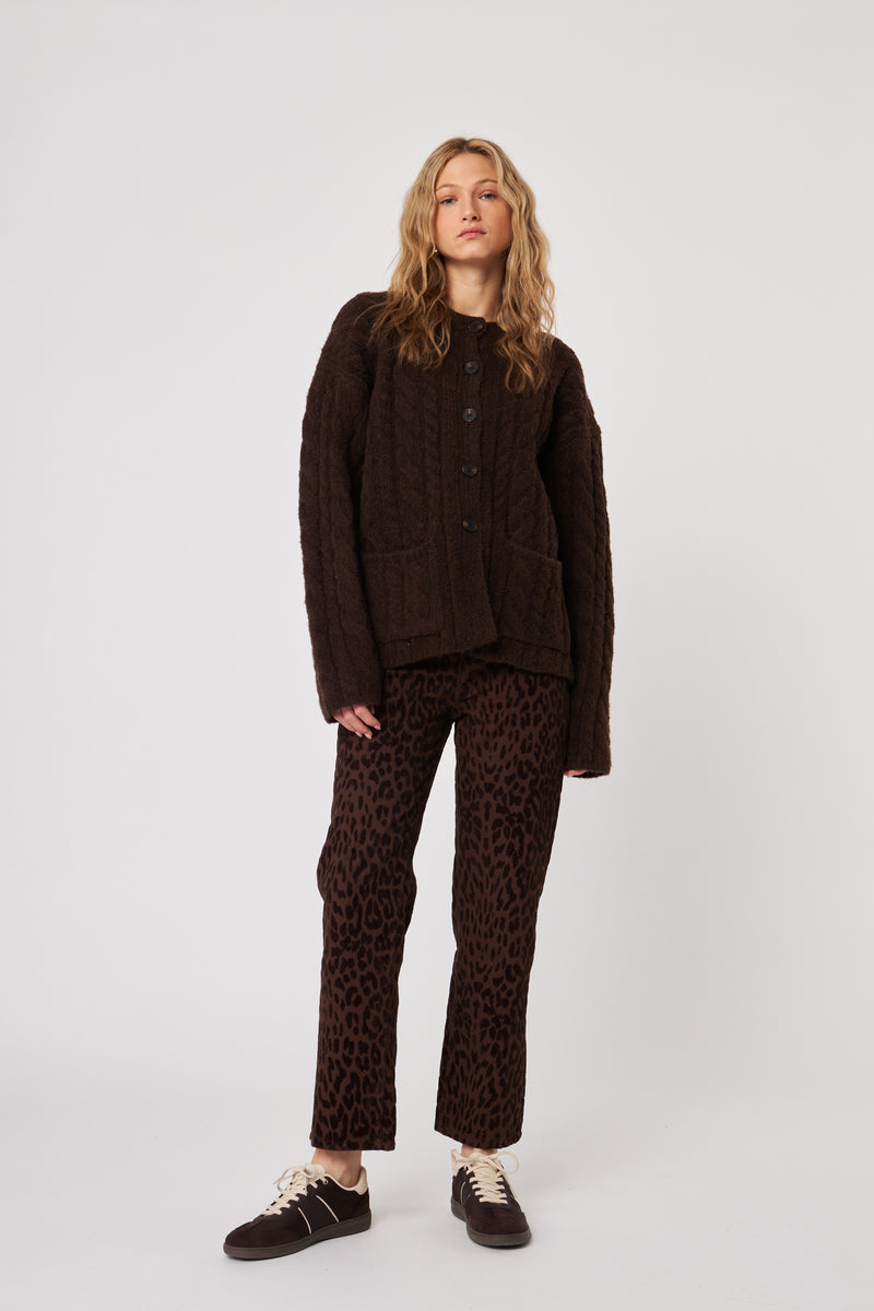Zaire Cardigan | Espresso