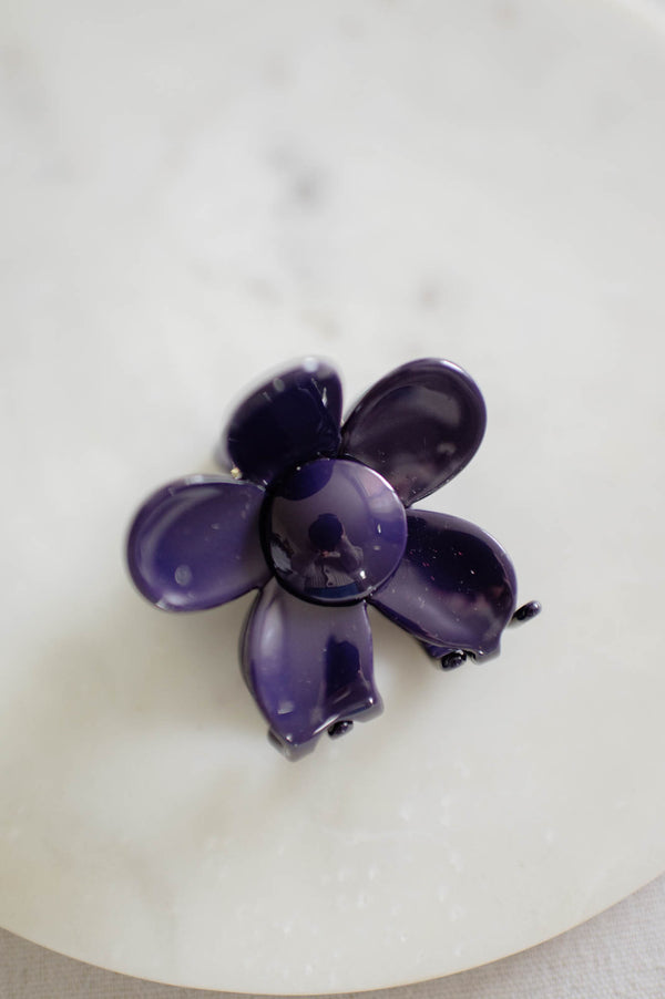 Barbays Flower Clip | Boysenberry