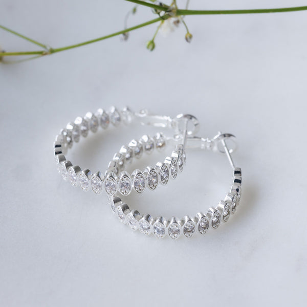 Front & Centre Hoops | Silver