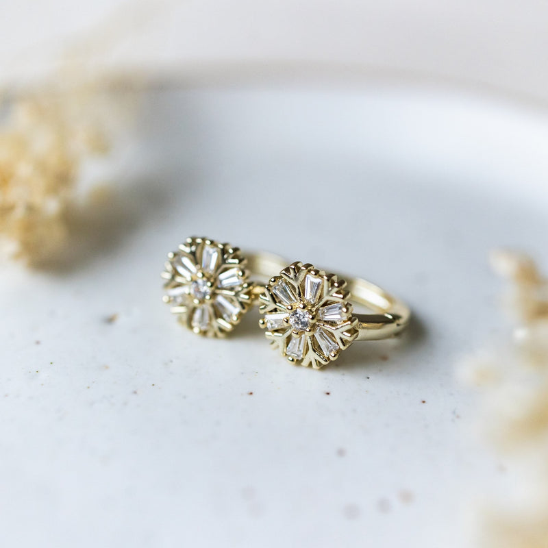 Frosted Hoops | Gold