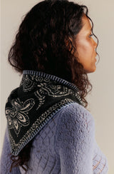 Carmen Knitted Triangle Scarf | Angel White