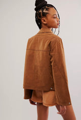 Blair Vegan Suede Jacket | Caramel Cafe