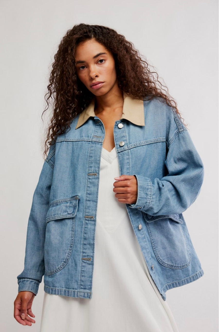 Free People Canada Lemon Denim Jacket | Berry Blues – Pick-it
