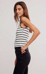 Tilly Striped Tank | Black/White Combo