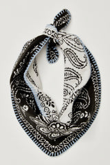 Carmen Knitted Triangle Scarf | Angel White