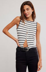 Tilly Striped Tank | Black/White Combo