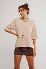 Margot Sweater Tee | Pearl Melange