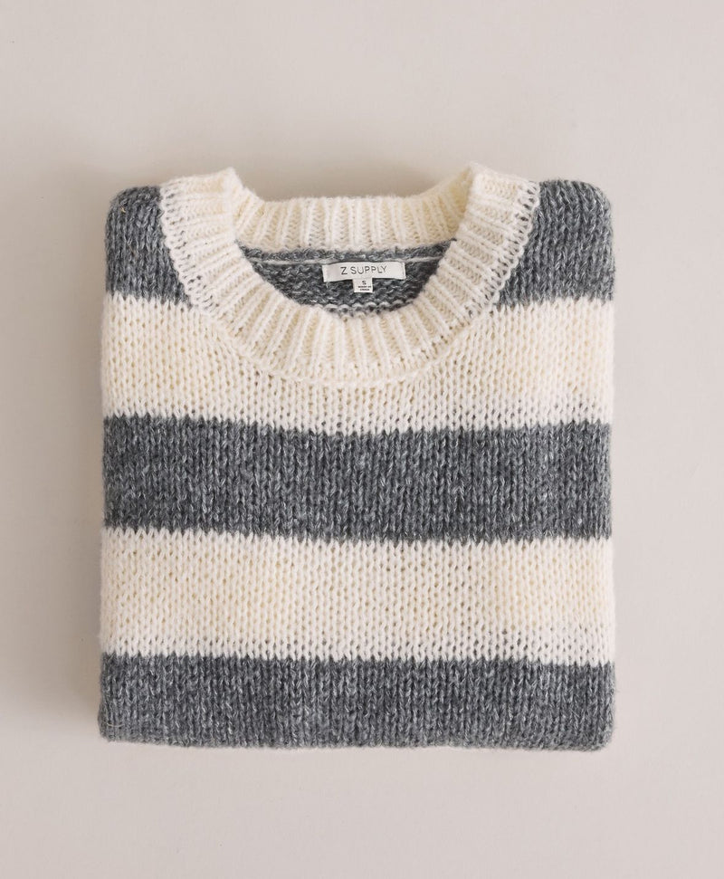 Anders Stripe Sweater | Classic Heather Grey