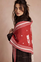 Over the Coat Shawl | Red