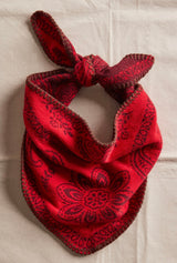 Carmen Knitted Triangle Scarf | Wine