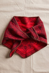 Carmen Knitted Triangle Scarf | Wine
