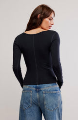 End Game Pointelle Top | Black