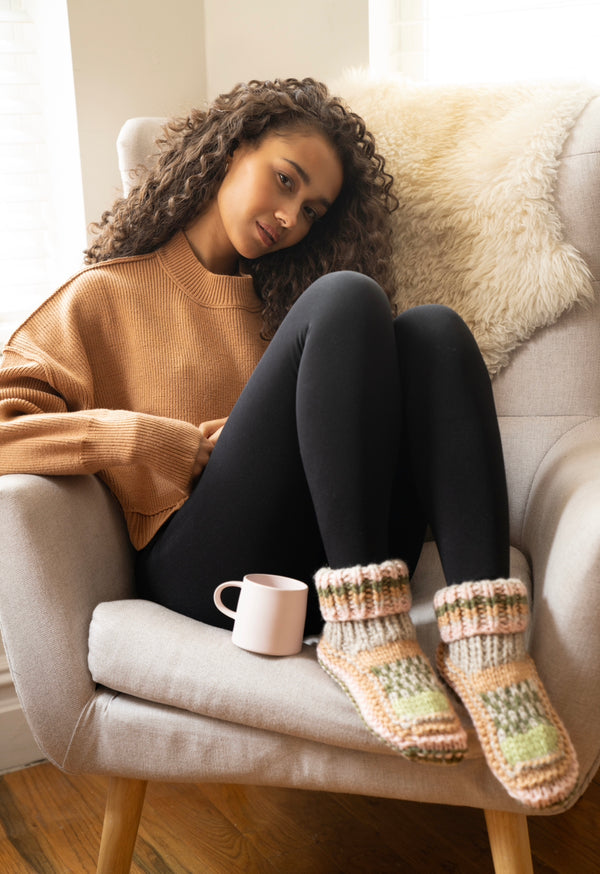 Northern Isles Knit Bootie | Green - FINAL SALE