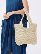 Straw Beach Tote | Sand