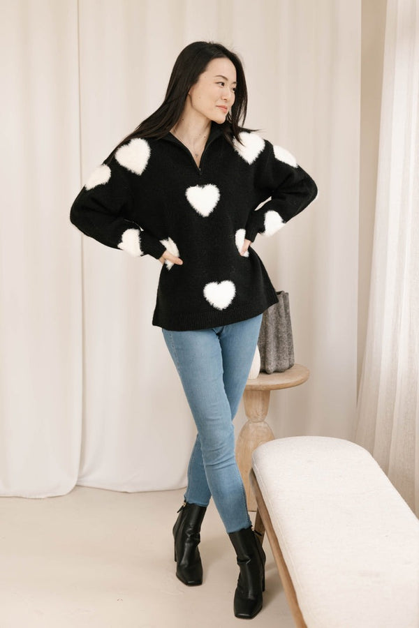 Galentine's Sweater | Black & White