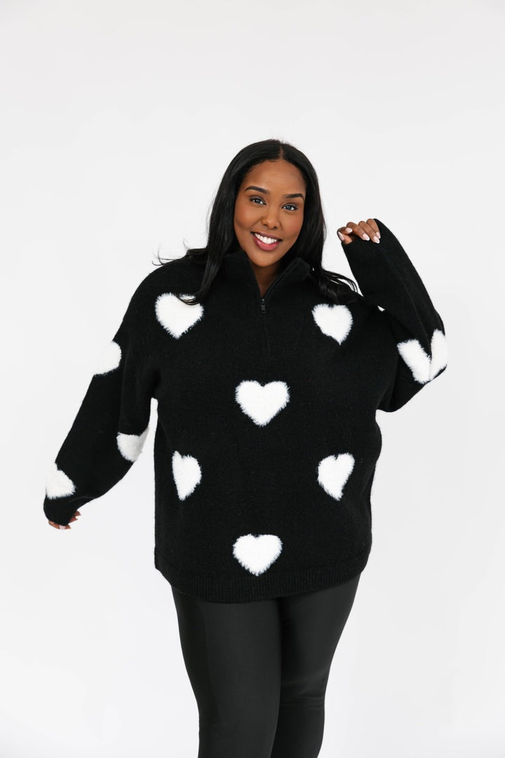 Galentine's Sweater | Black & White