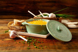Garlic Dip Ceramic Baker Gift Set | Sage Green