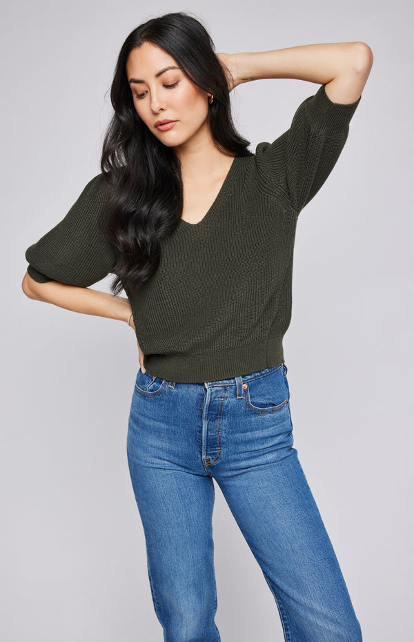 Phoebe Pullover | Olive - FINAL SALE