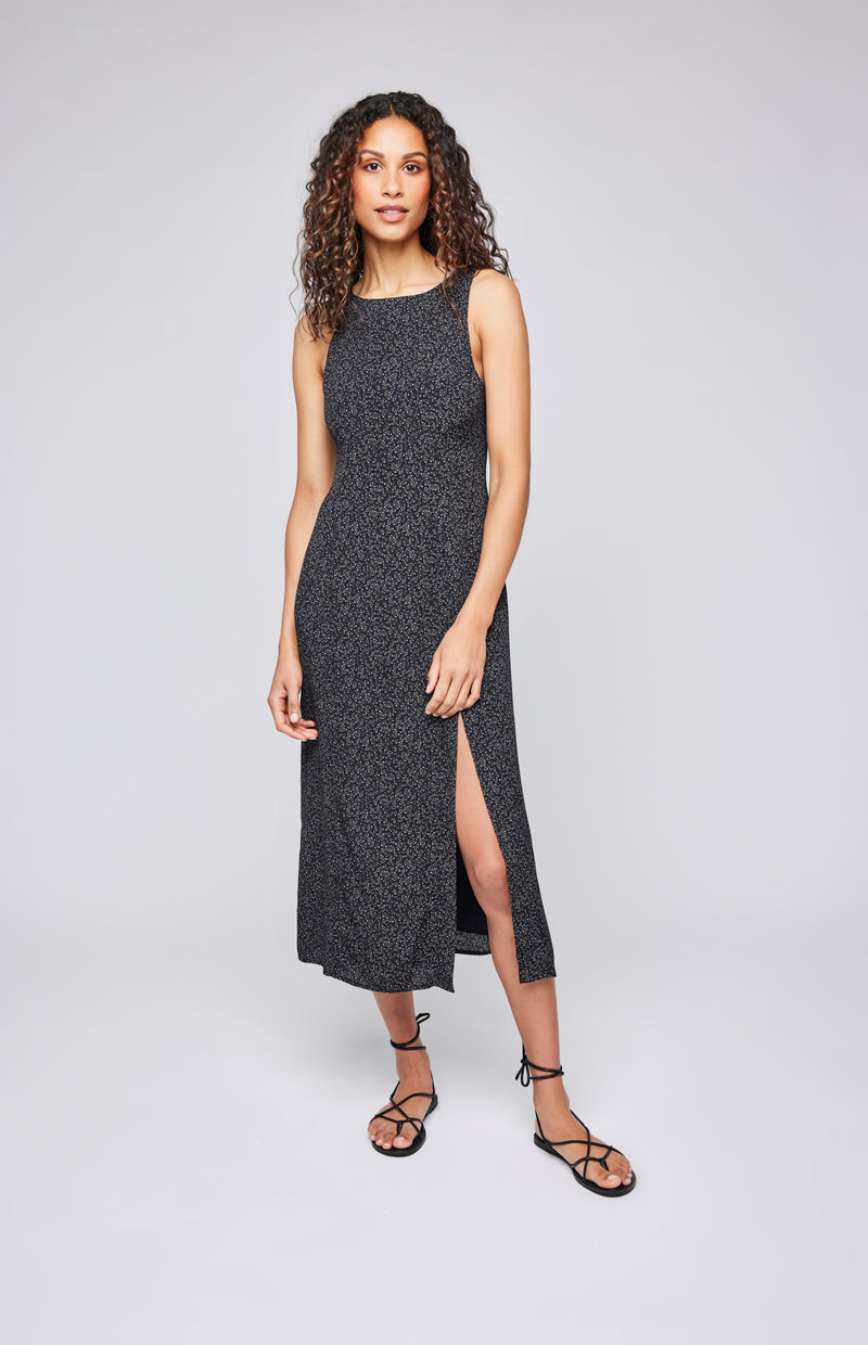 Everly Dress | Black Ditsy