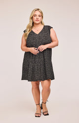 Allegra Dress | Black Ditsy