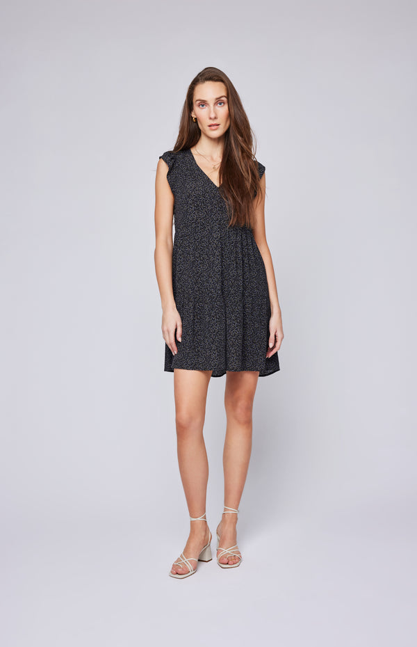 Allegra Dress | Black Ditsy