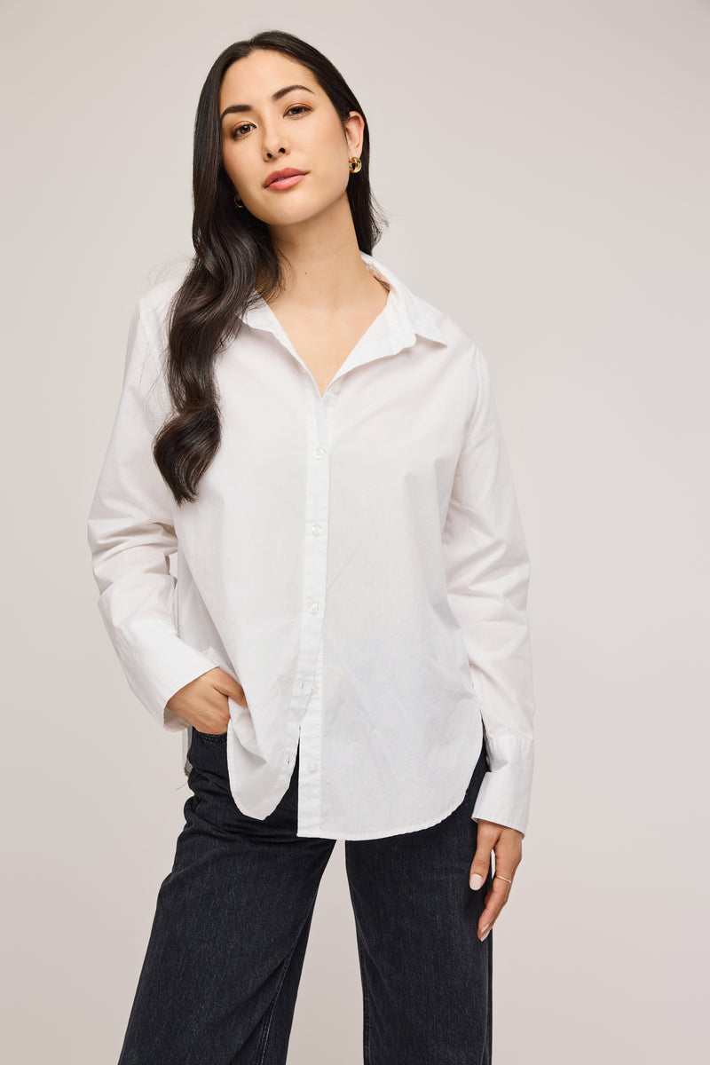 Valencia Button Down Top | White