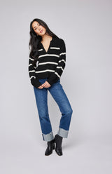 Beckett Pullover | Black Stripe