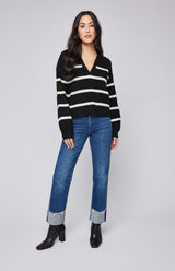 Beckett Pullover | Black Stripe