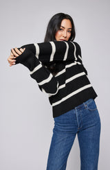 Beckett Pullover | Black Stripe