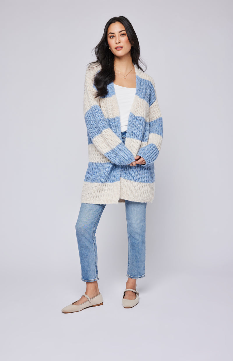 Enid Cardigan | Sky Stripe