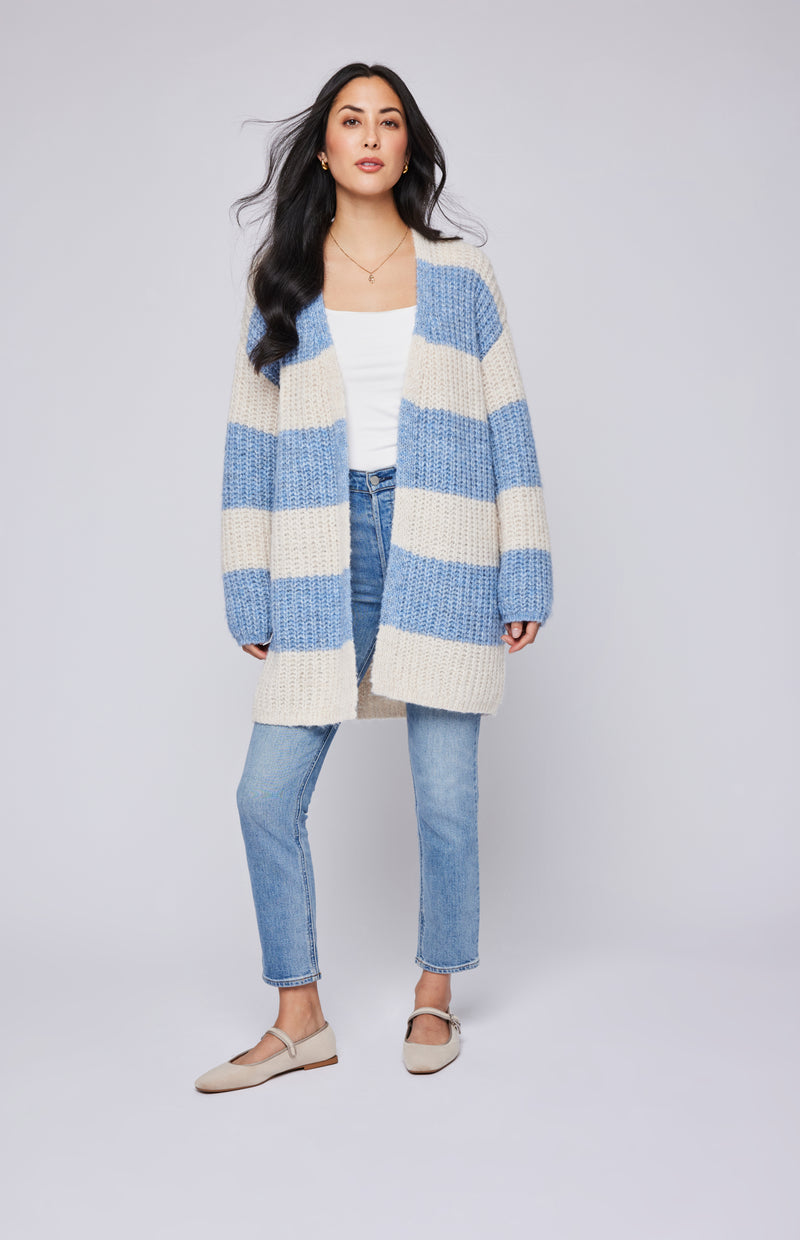 Enid Cardigan | Sky Stripe