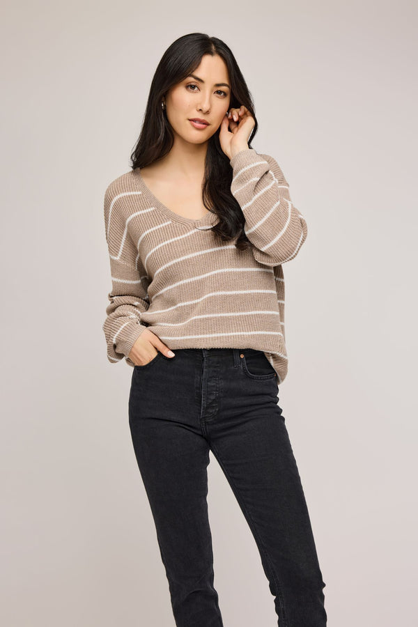 Tucker Pullover | Heather Cashew Stripe