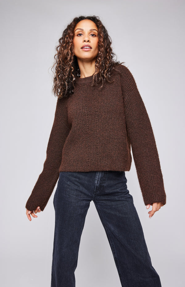 Taylyn Pullover | Heather Espresso