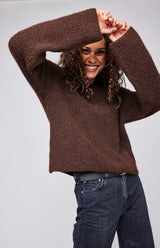 Taylyn Pullover | Heather Espresso