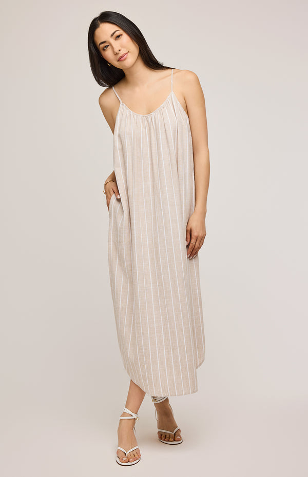 Brooke Dress | Linen Stripe