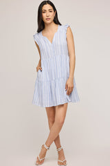 Maggie Dress | Blue Stripe