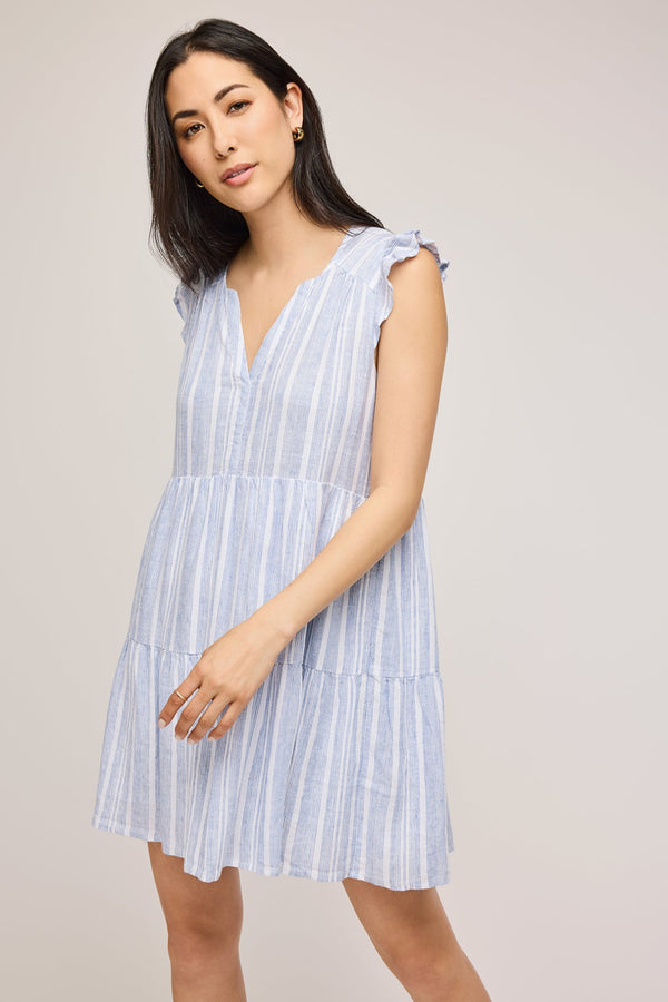 Maggie Dress | Blue Stripe