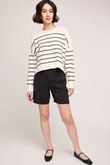 Echo Pullover | Black Stripe