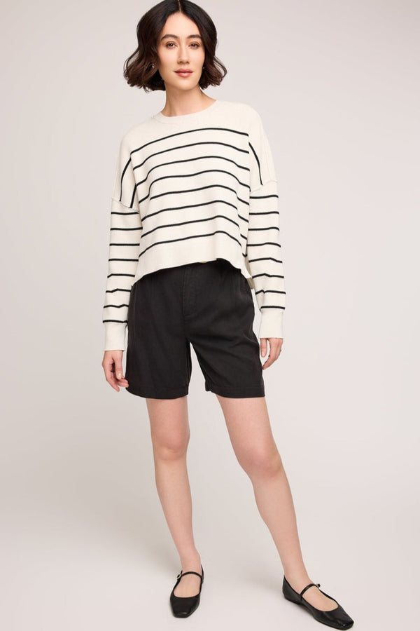 Echo Pullover | Black Stripe