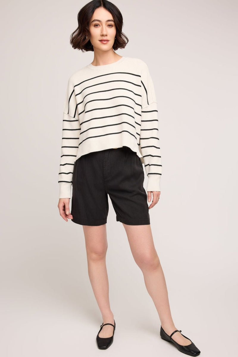 Echo Pullover | Black Stripe